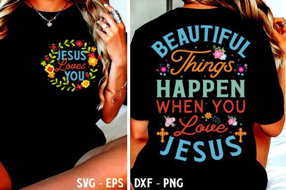 Beautiful Things Happen PNG & Jesus SVG for Heartfelt Brand Graphics