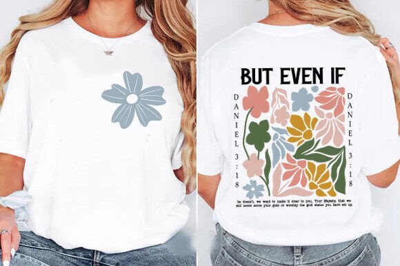 Boho Floral Christian PNG for T-Shirt Designs & Crafting Graphics