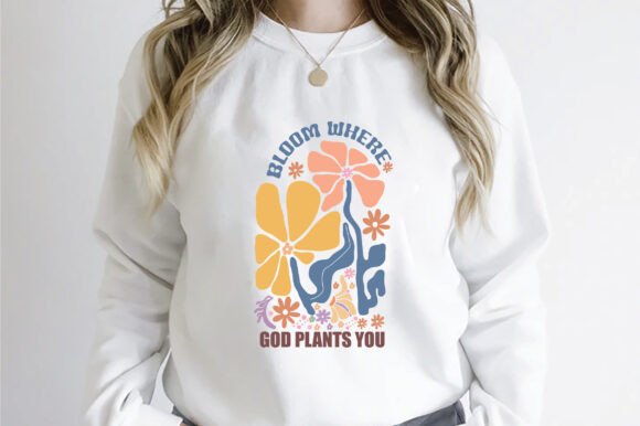 Christian Boho Abstract Flowers SVG: A Versatile Graphic for T-Shirt Designs & Local Branding