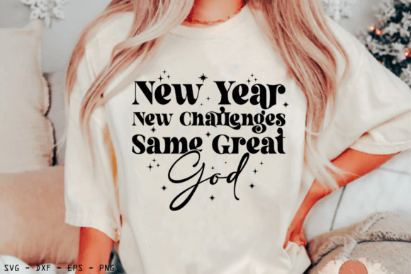 Christian Happy New Year 2025 SVG PNG – T-Shirt Graphics for Faith-Based Holiday Merch
