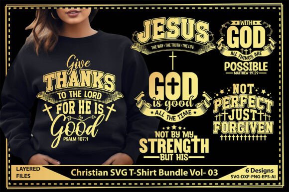 Christian SVG T-Shirt Bundle Vol- 03 Review for Real Embroidery Projects