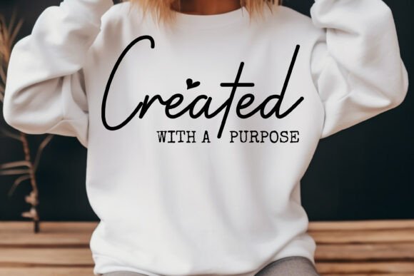 Created with a Purpose Jesus SVG PNG – A Faith-Focused Graphic for T-Shirt & Brand Designs