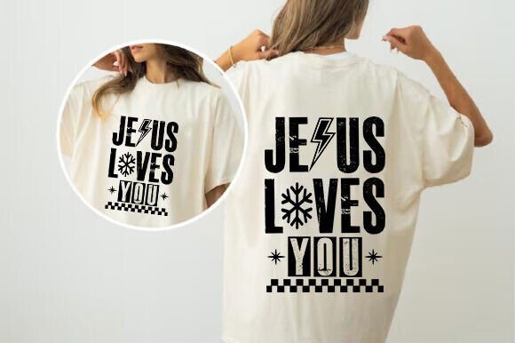 Jesus Loves You Groovy Graphics & T-Shirt Designs