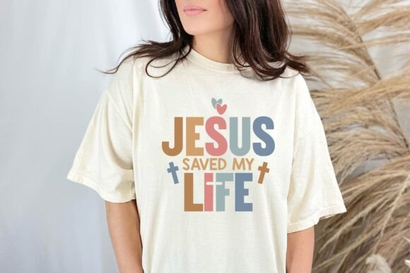 Jesus Saved My Life Shirt Design – A Faith-Inspired Graphic for Local Business Branding