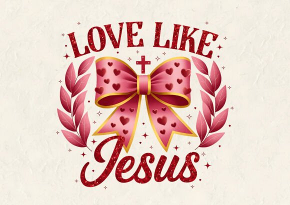 Love Like Jesus Valentine Design Png: Graphics & T-Shirt Designs
