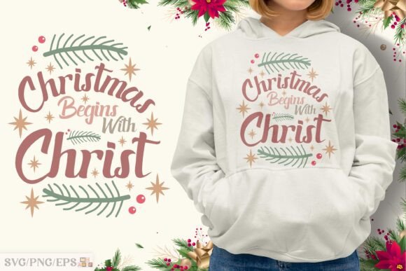 Merry Christmas Christian SVG Design Graphics