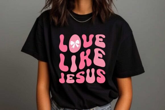 Valentine's Day Coquette Love Like Jesus Graphics